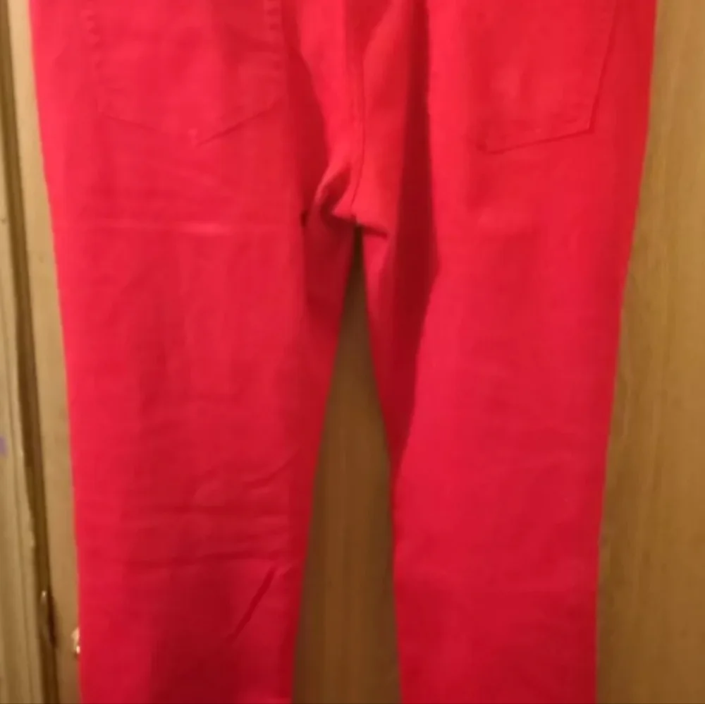 Argonauts Ultra Slim Mens Red Distressed Stretch 42 X 32 Jeans Like New